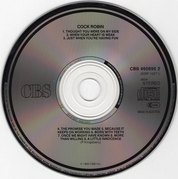 Cock Robin Cock Robin : CD